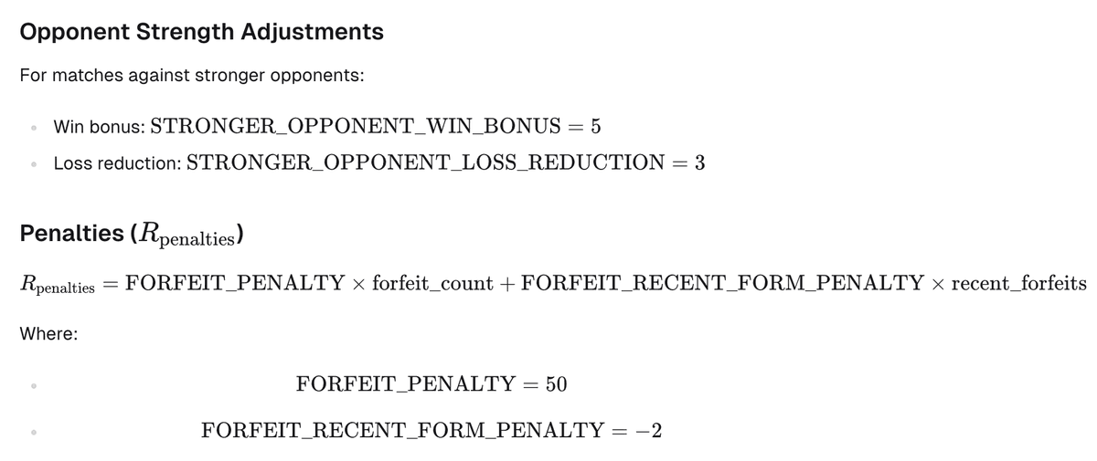 Penalties and Adjustments